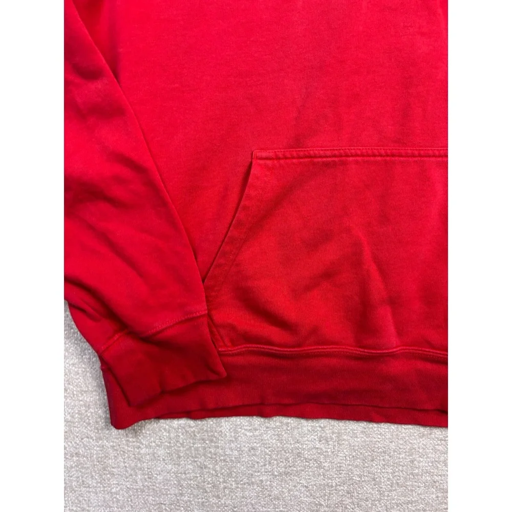 The North Face Mens Half Dome Pullover Hoodie Red Black Logo Size Large 3201